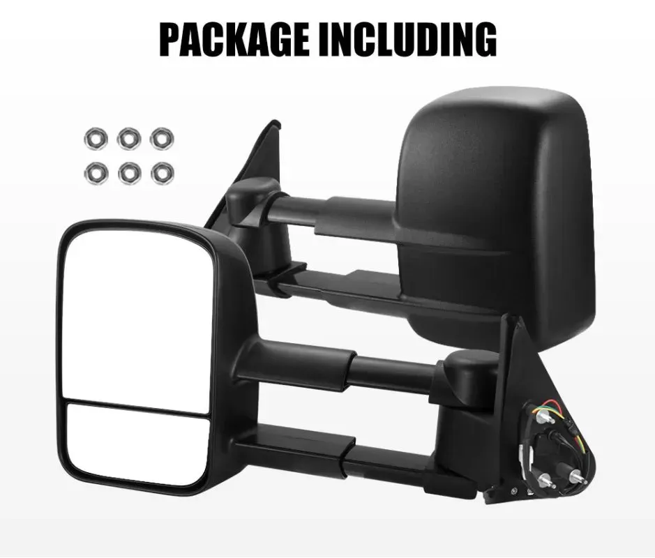 San Hima Extendable Towing Mirrors for Nissan Patrol GU Y61 1997-2016