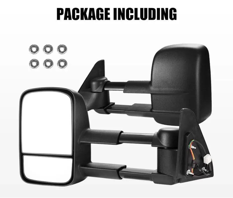 San Hima Extendable Towing Mirrors for Toyota Prado 120 | 2003 - 2009