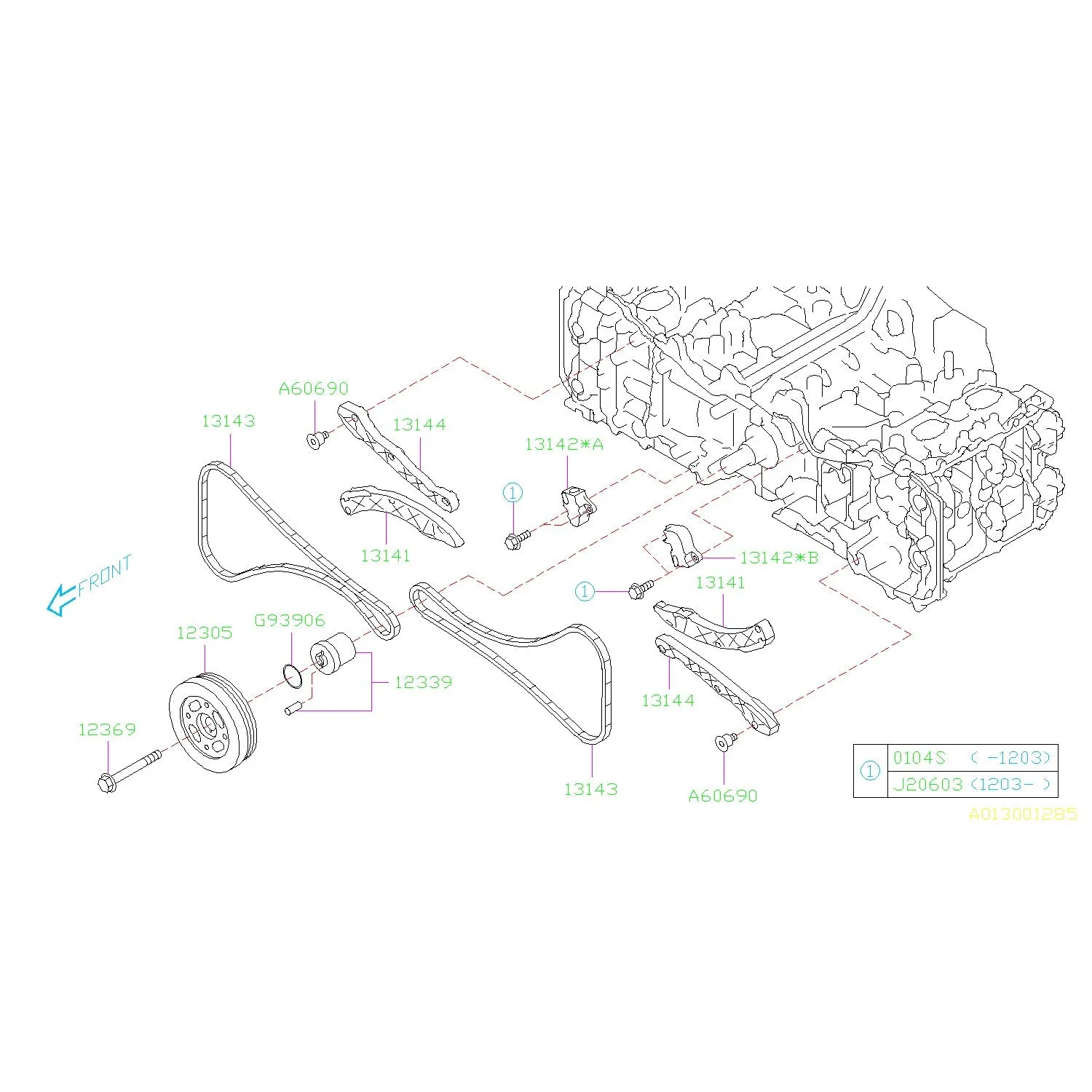 Subaru FA/FB Motor Timing chain
