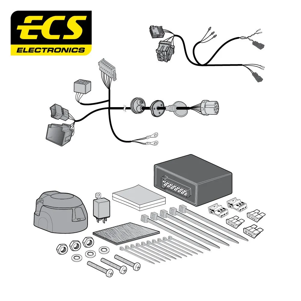 Towbar Wiring Kit 13 Pin AUDI A4 Allroad July 2016 - AU06813MU