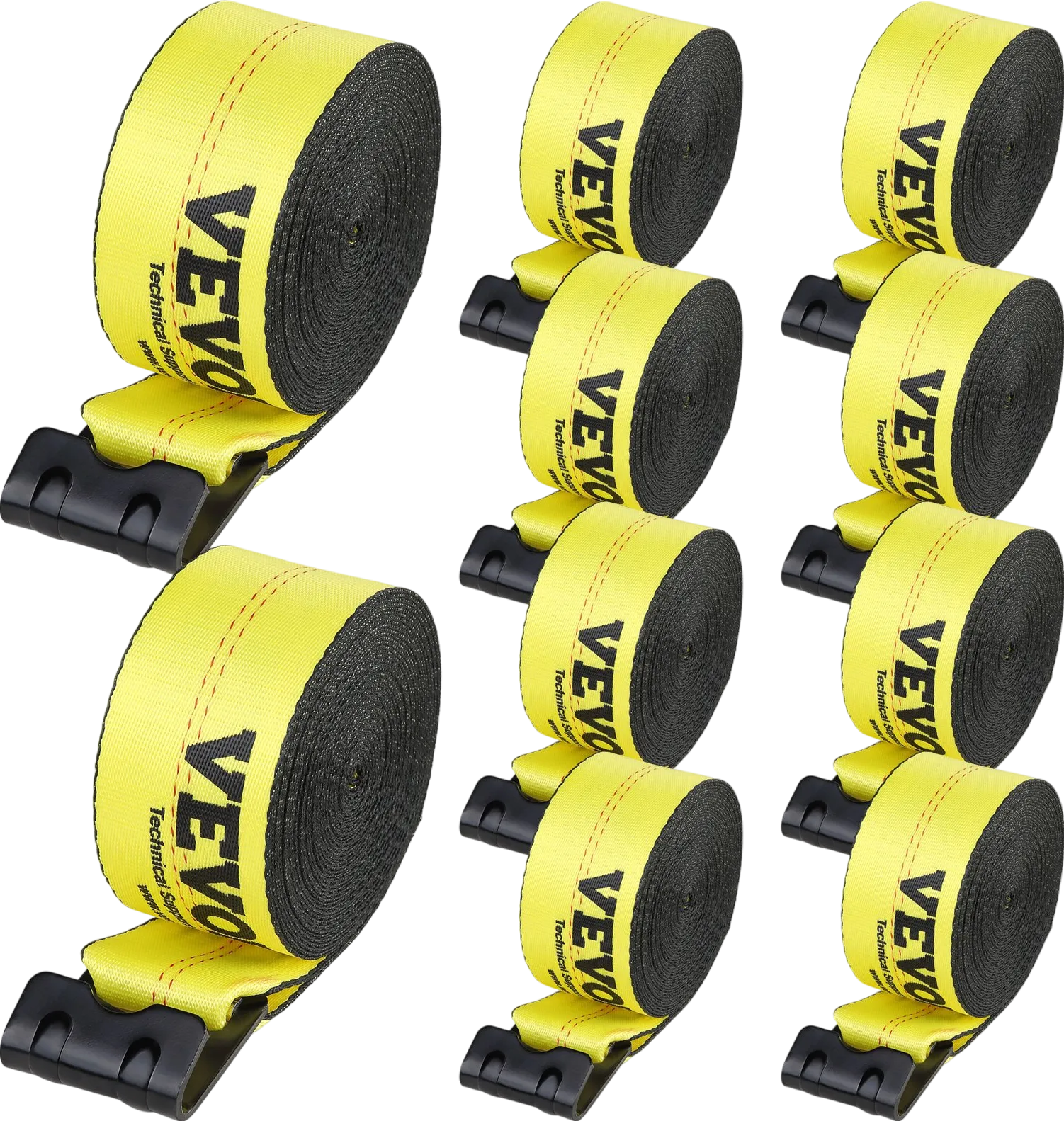 Vevor Winch Straps with Flat Hook 4" x 40' 6000 Lbs Capacity 18000 Lbs Break Strength (10 Pack) New