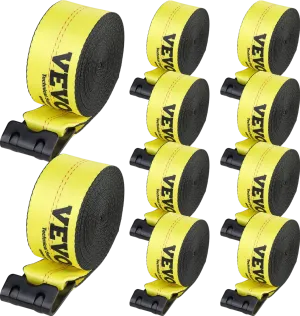 Vevor Winch Straps with Flat Hook 4" x 40' 6000 Lbs Capacity 18000 Lbs Break Strength (10 Pack) New