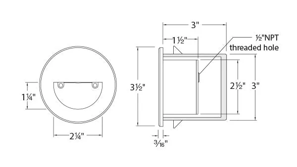 WAC Lighting WL-LED300-AM-BN Step and Wall Light - 3000K - Brushed Nickel Finish